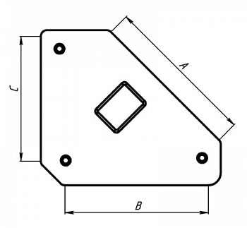 Размеры магнитного угольника